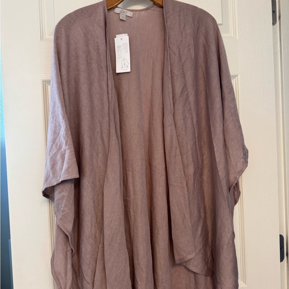 Loft Mauve Open Front Cardigan - Picture 2 of 3